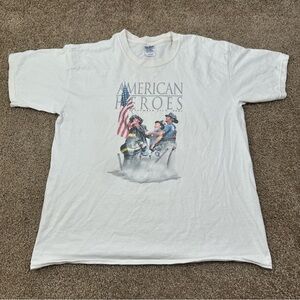 Vintage 2001 9/11‎ American Heroes Memorial Shirt Size Large September 11TH